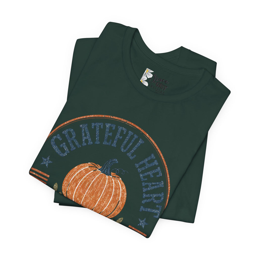 Grateful Hearts Thanksgiving Pumpkin Tee