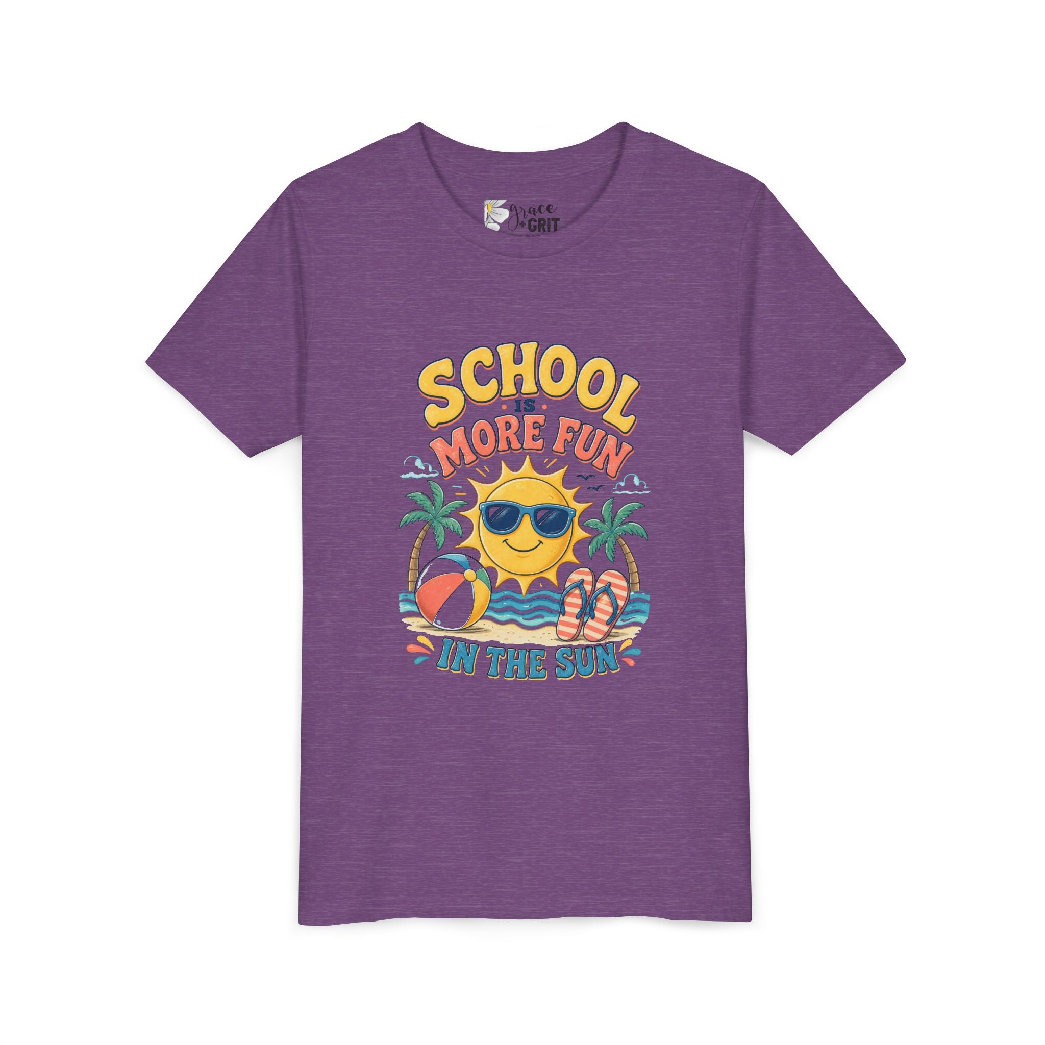 Youth Tee — "School Is More Fun in the Sun" Summer Vacation Shirt