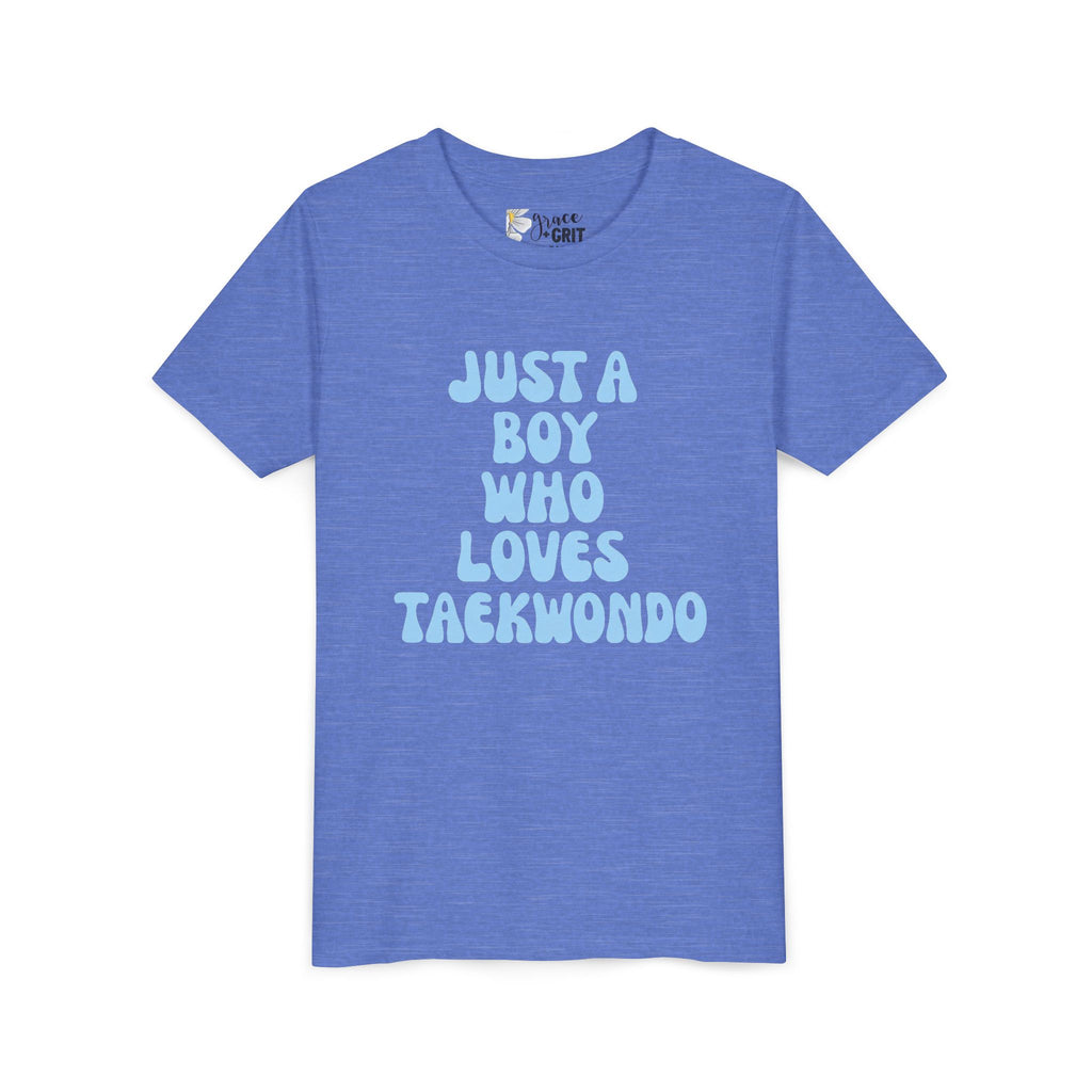 Youth Tee — "Just A Boy Who Loves Taekwondo" Martial Arts Shirt