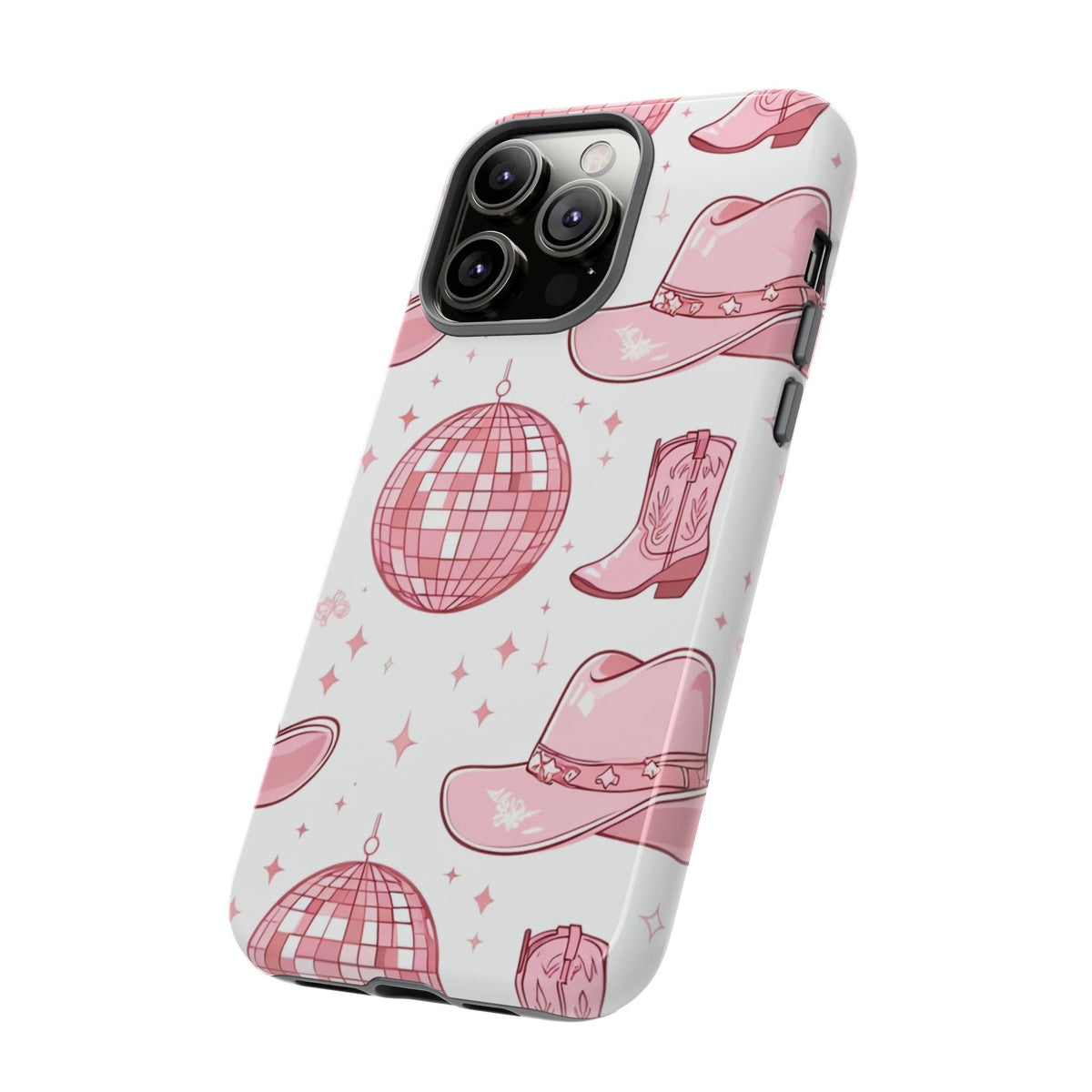 Pink Cowboy Boots & Disco Balls Tough Phone Case