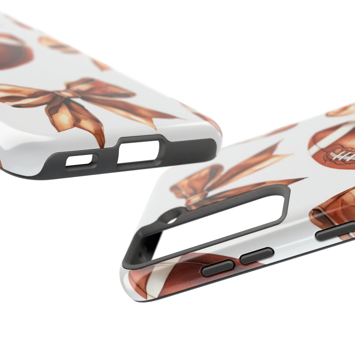 Tough Phone Case – Football & Bow Pattern