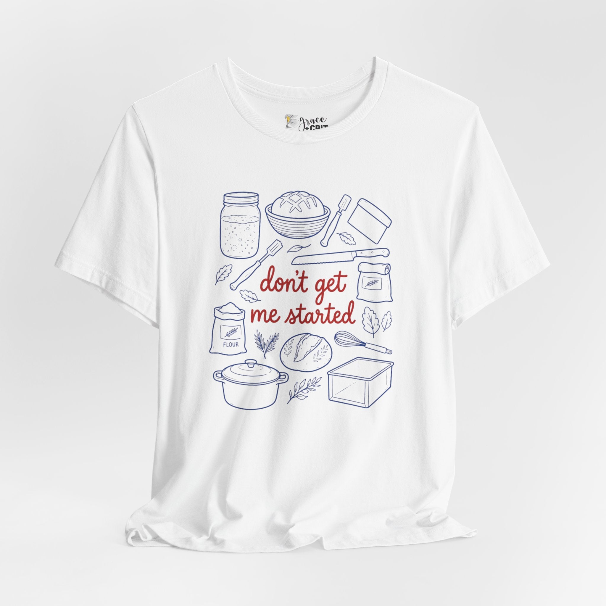 Cooking Tee — "Don't Get Me Started" Kitchen Illustration T-Shirt
