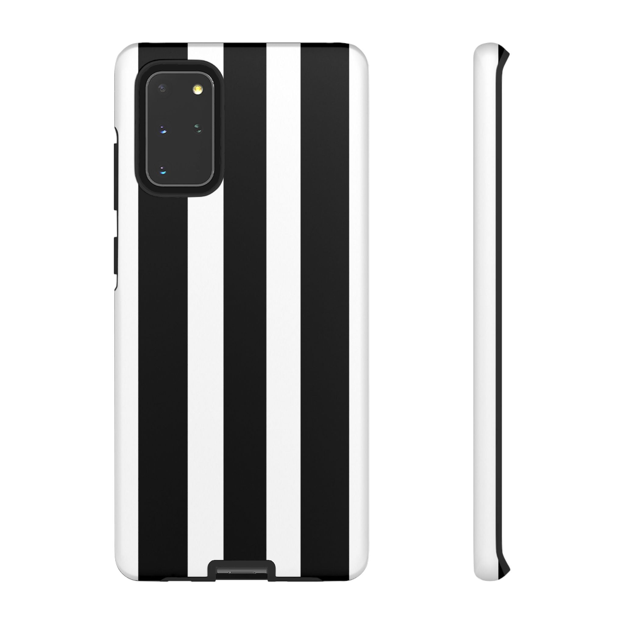 Black & White Vertical Stripe Phone Case — Tough Protective iPhone Cover