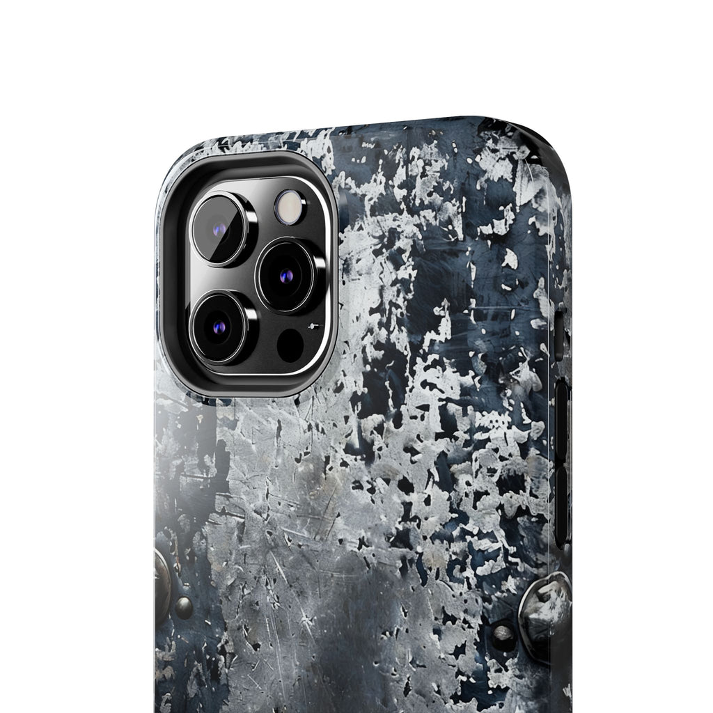 Rugged Distressed Metal Phone Case — Industrial Grunge iPhone Cover