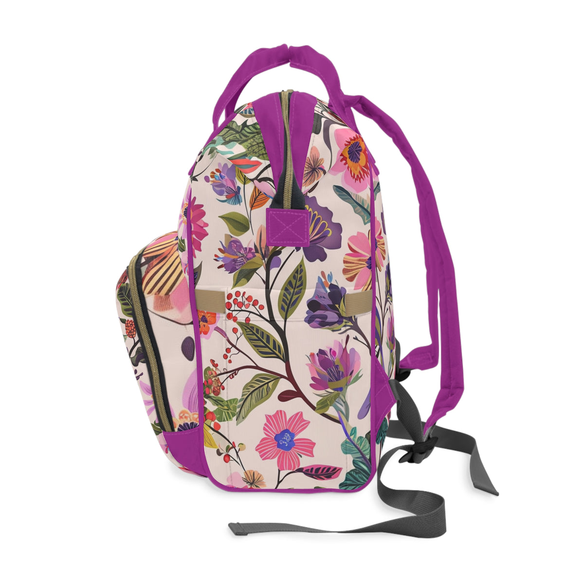 Floral Multifunctional Diaper Backpack