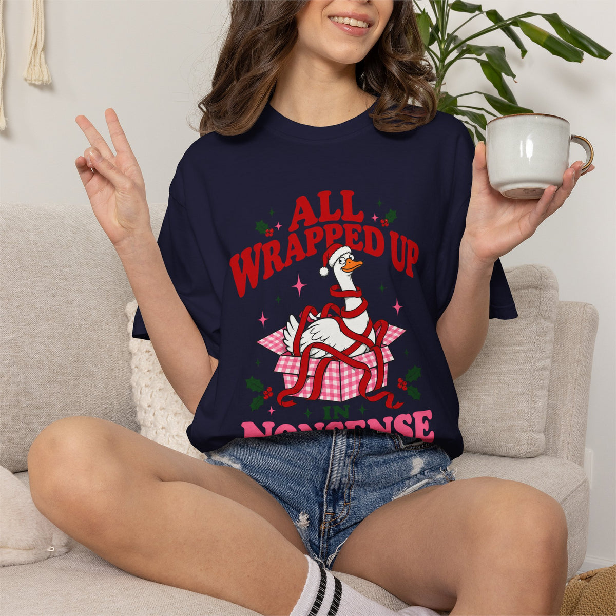 All Wrapped Up in Nonsense Christmas T-Shirt