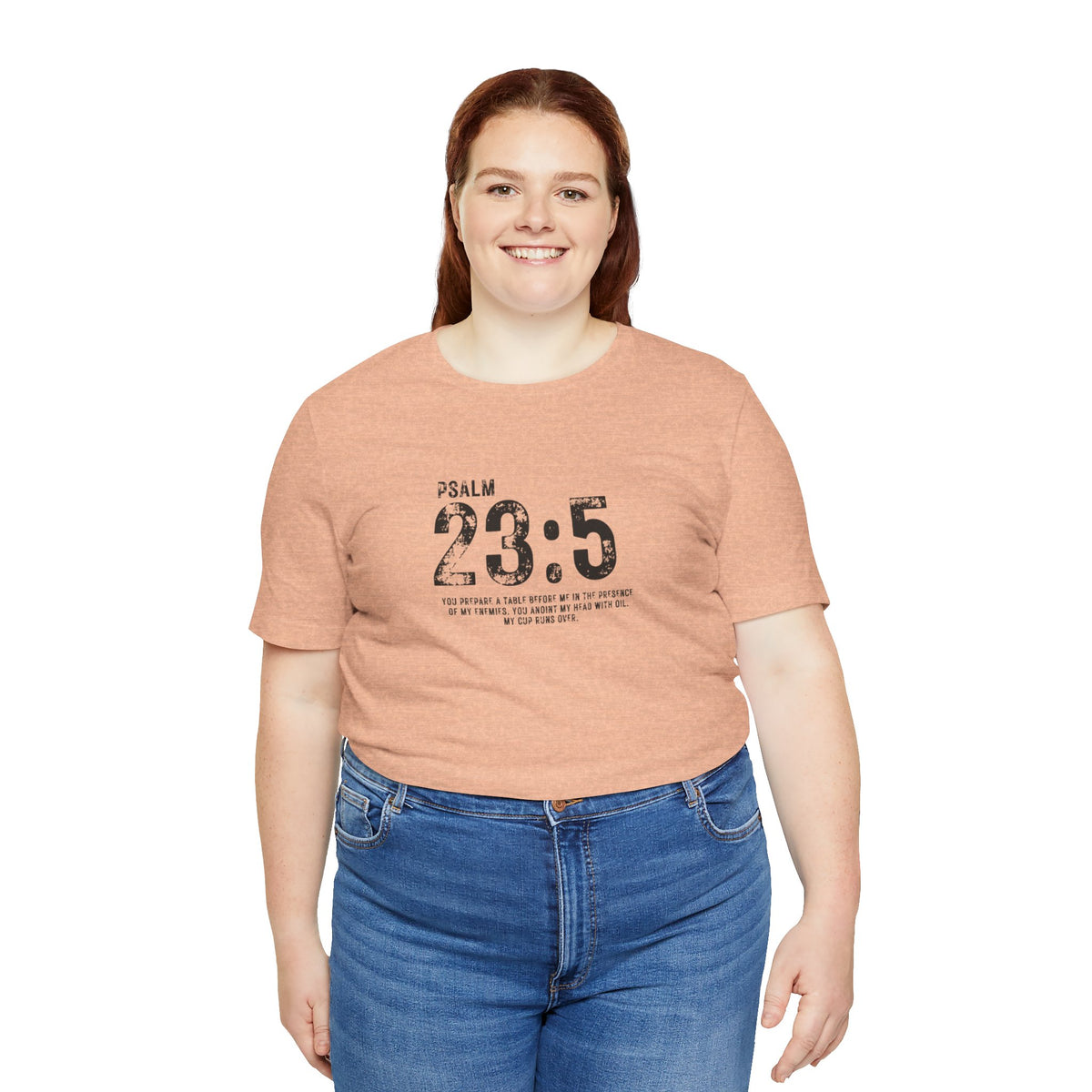 Psalm 23:5 T‑Shirt — Christian Inspirational Scripture Tee