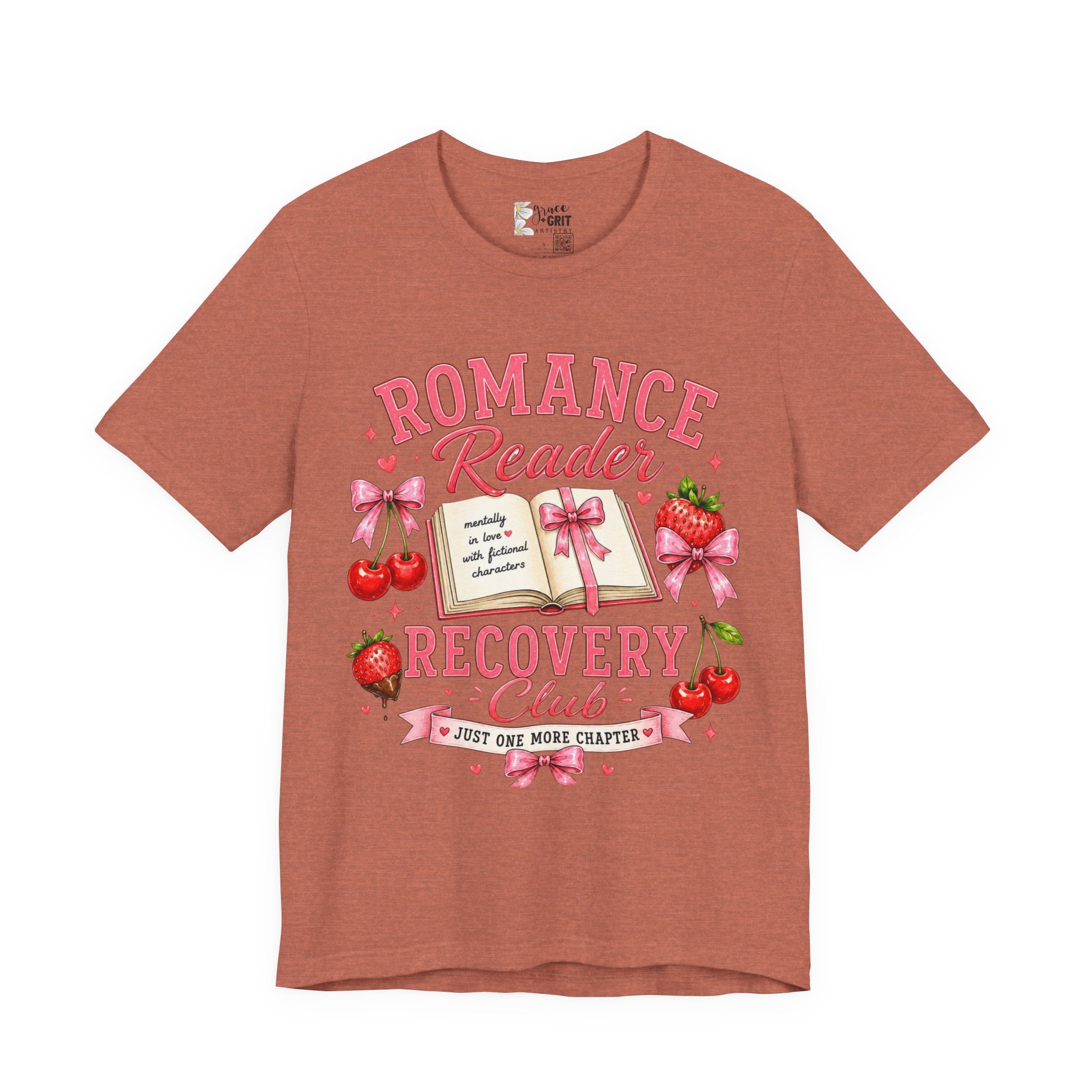 Romance Reader Recovery Club Tee — “Just One More Chapter” Graphic Shirt