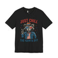 Just Chill The Fourth Out Tee — Patriotic Raccoon 4th of July T-Shirt