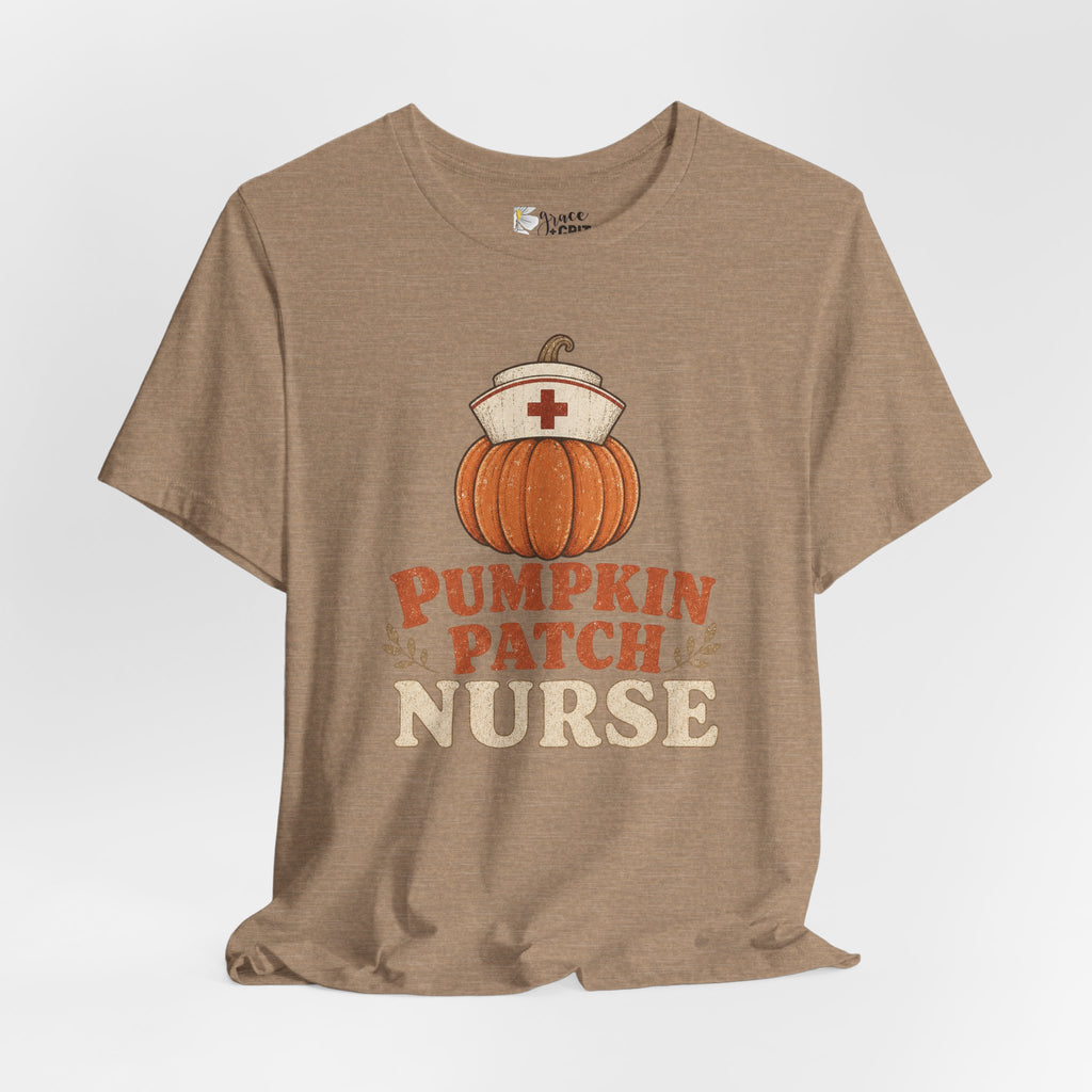Pumpkin Patch Nurse T-Shirt — Fall Halloween Nurse Tee
