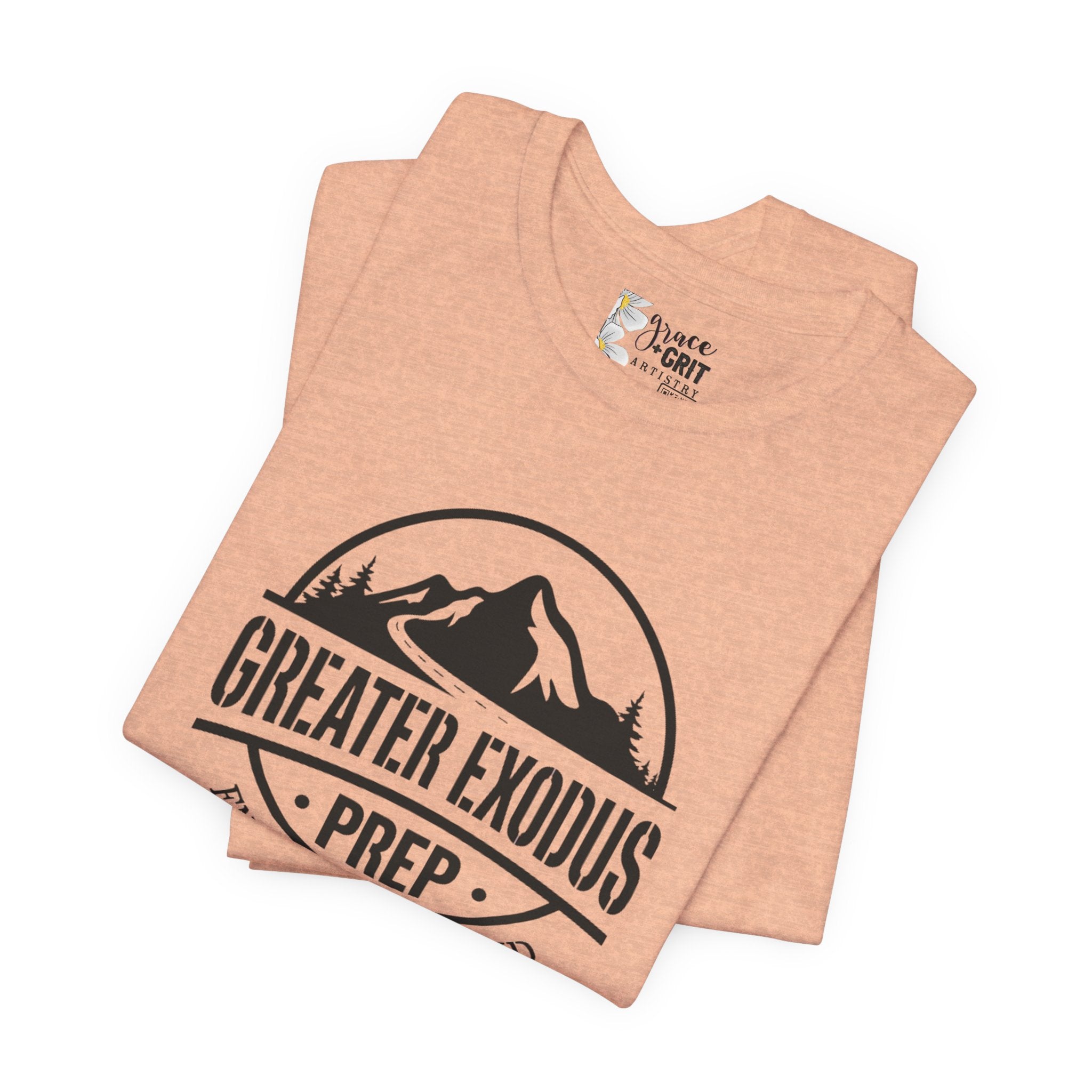 Greater Exodus Prep T-Shirt — Mountain Logo “Endure to the End” Adventure Tee