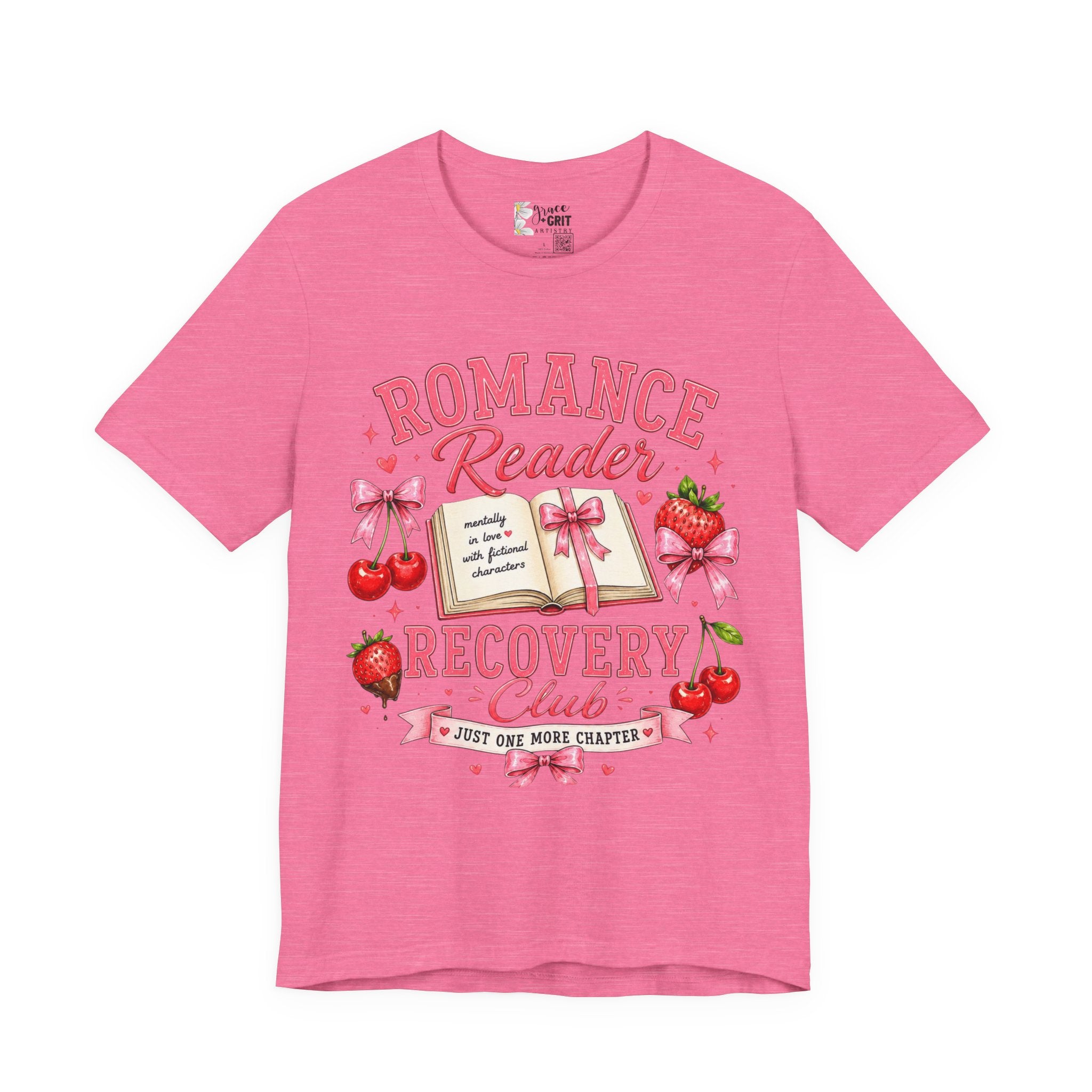 Romance Reader Recovery Club Tee — “Just One More Chapter” Graphic Shirt