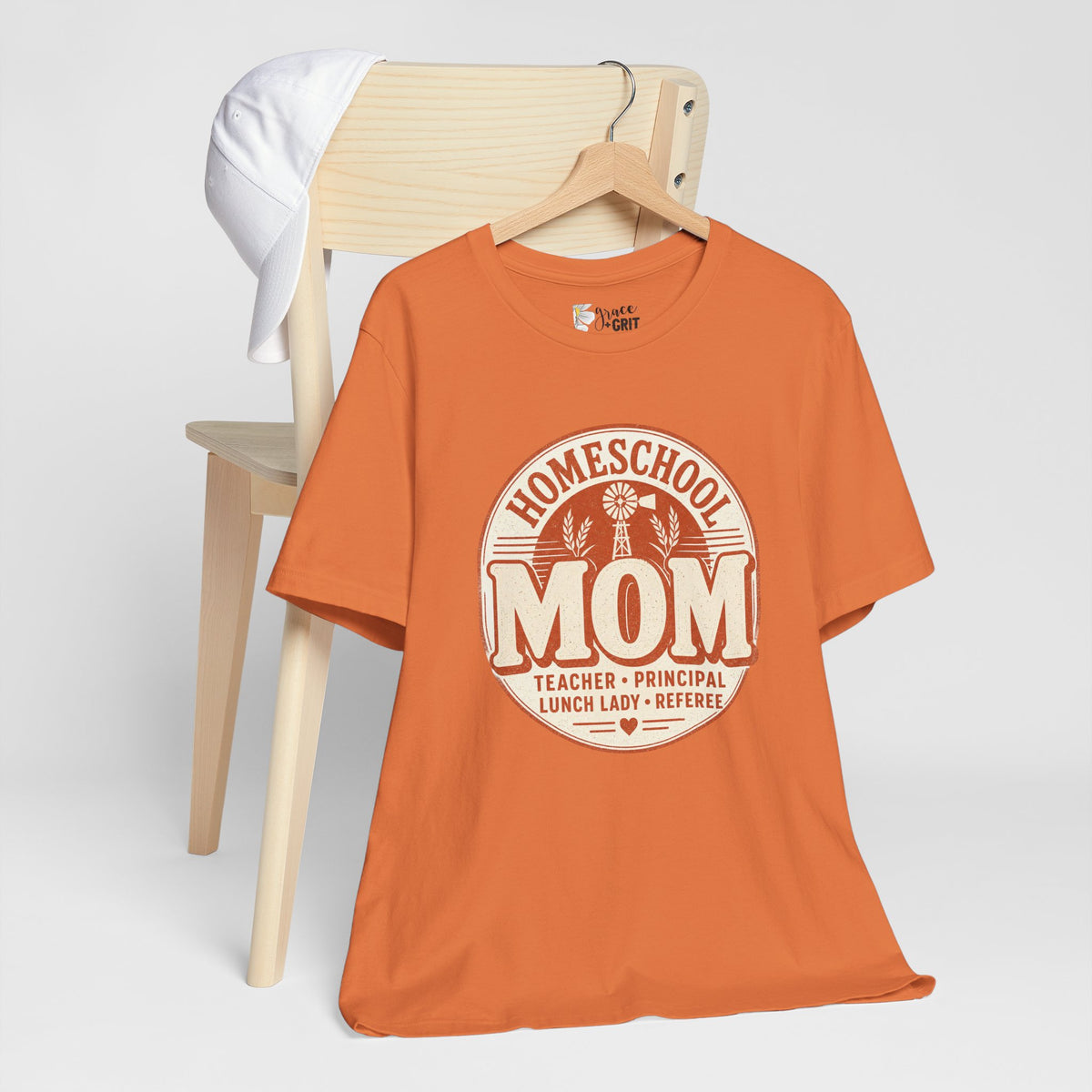 Homeschool Mom T-Shirt – "Teacher • Principal • Lunch Lady • Referee" Tee