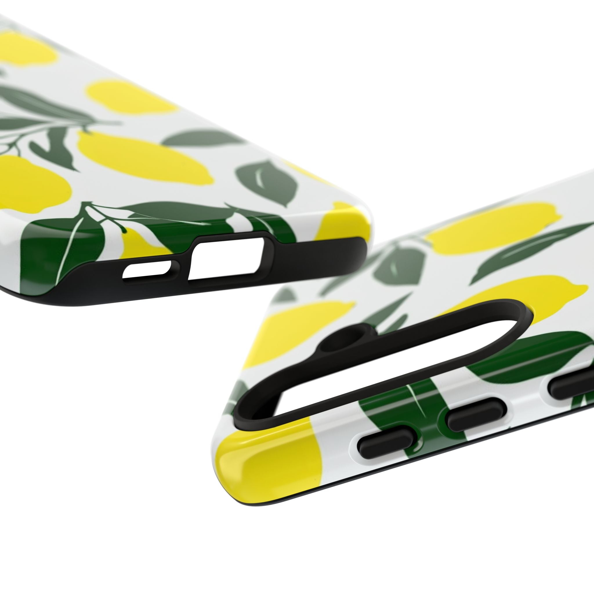 Lemon Pattern Tough Phone Case — Bright Citrus Protective Cover