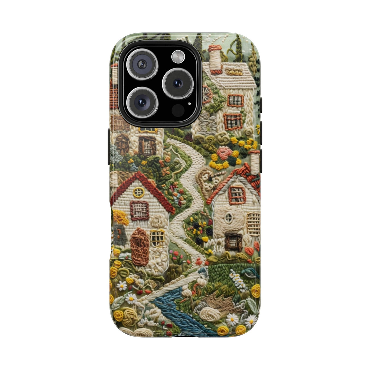 Cozy Cottagecore Village Tough Phone Case