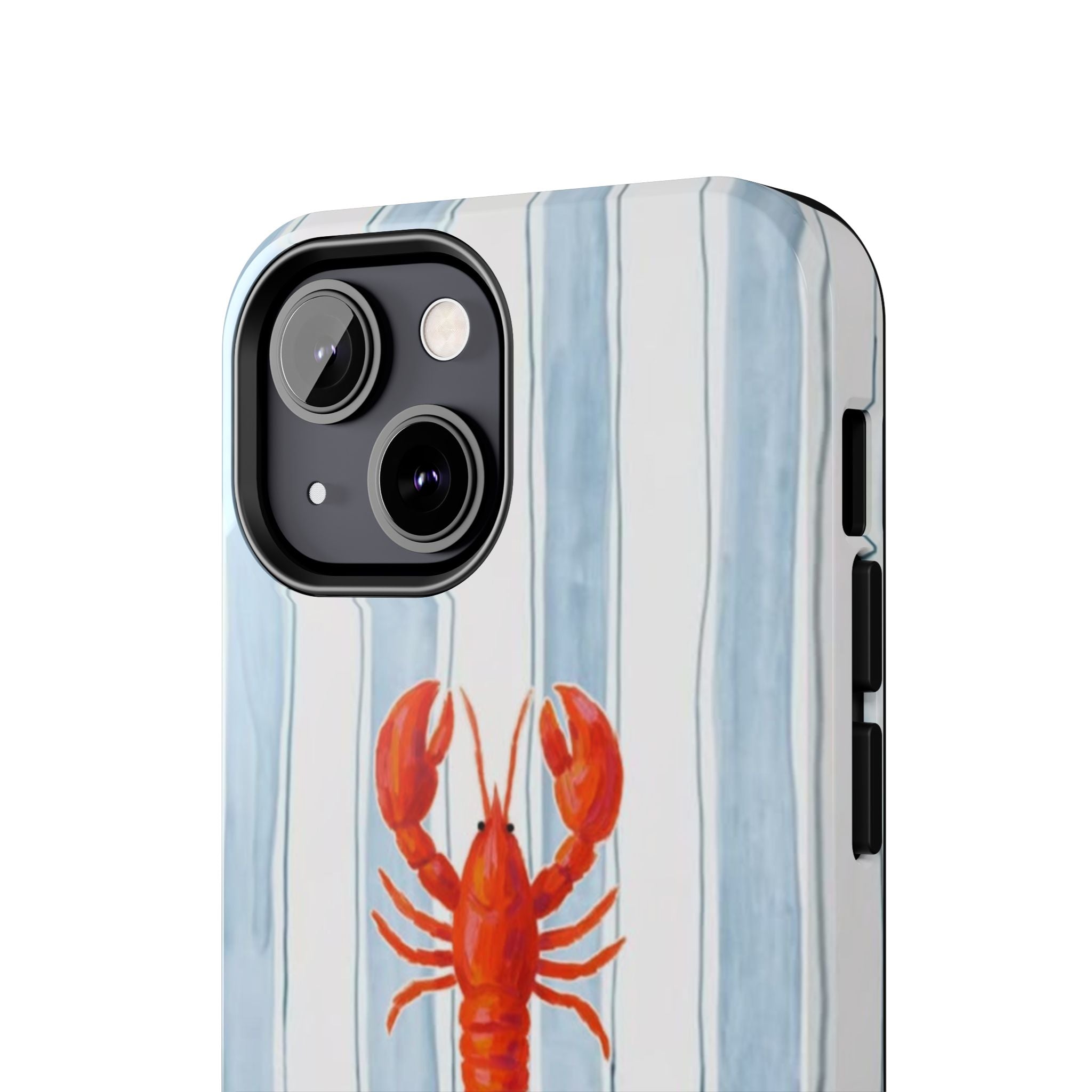 Lobster Stripe Tough Phone Case — Coastal Nautical Protective Cover