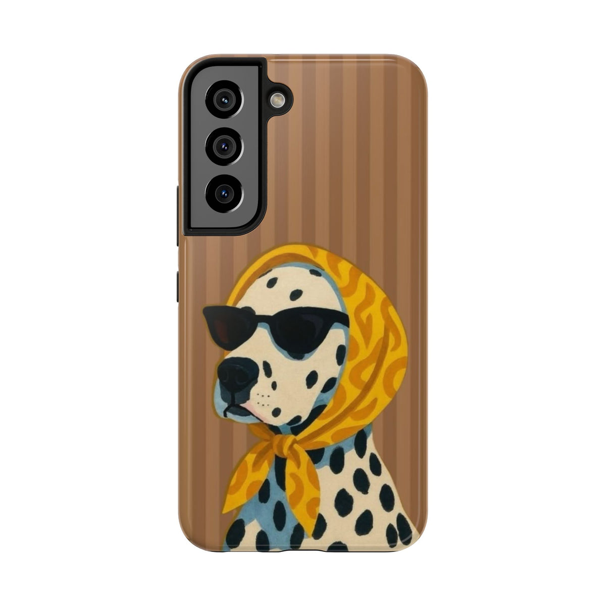 Dalmatian in Scarf Tough Phone Case — Retro Dog Print Protective Cover
