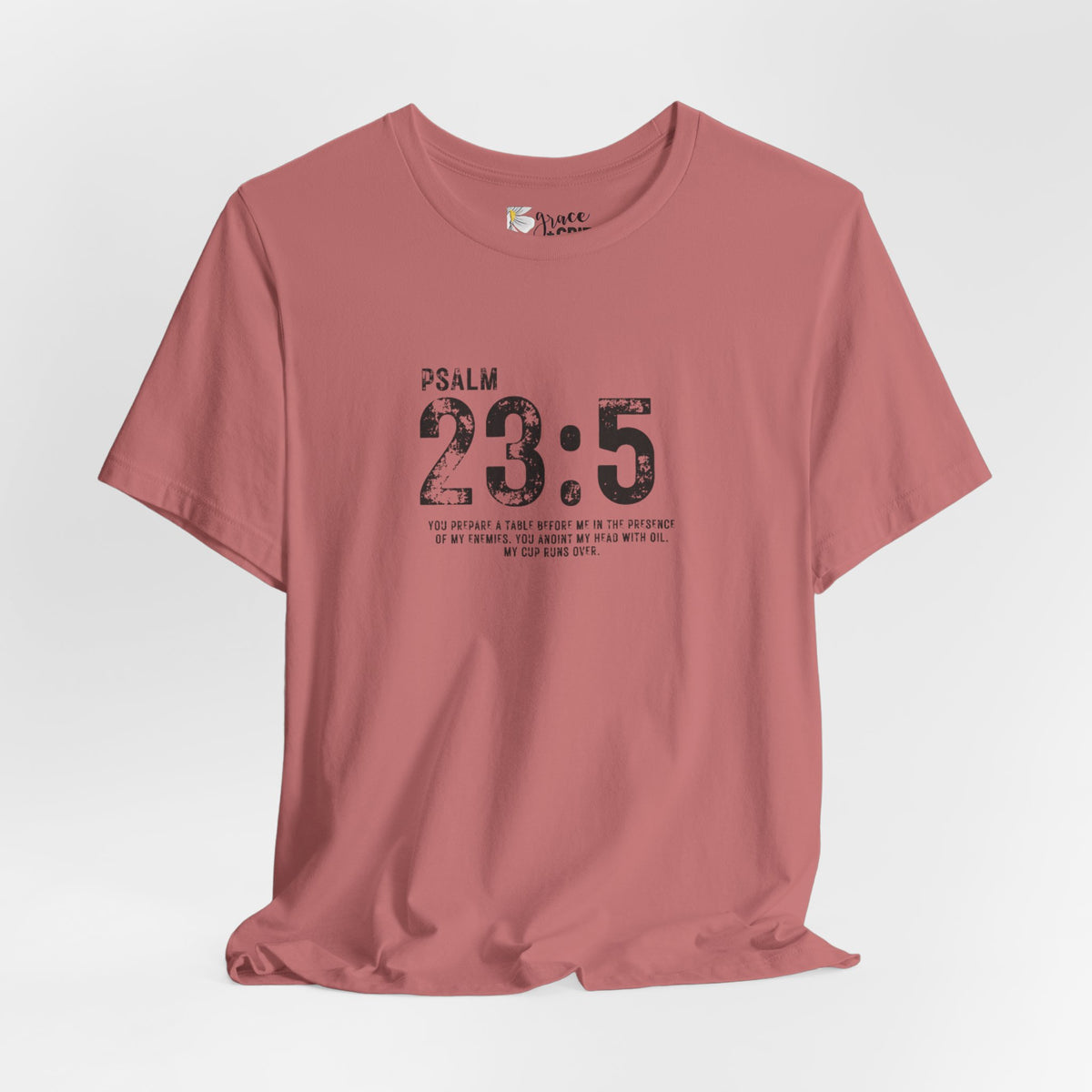 Psalm 23:5 T‑Shirt — Christian Inspirational Scripture Tee
