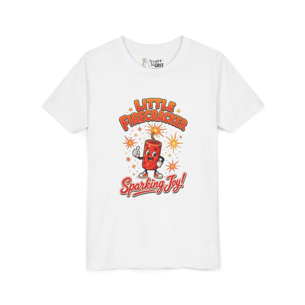 Little Firecracker Youth Tee – "Sparking Joy" Patriotic Kids Shirt