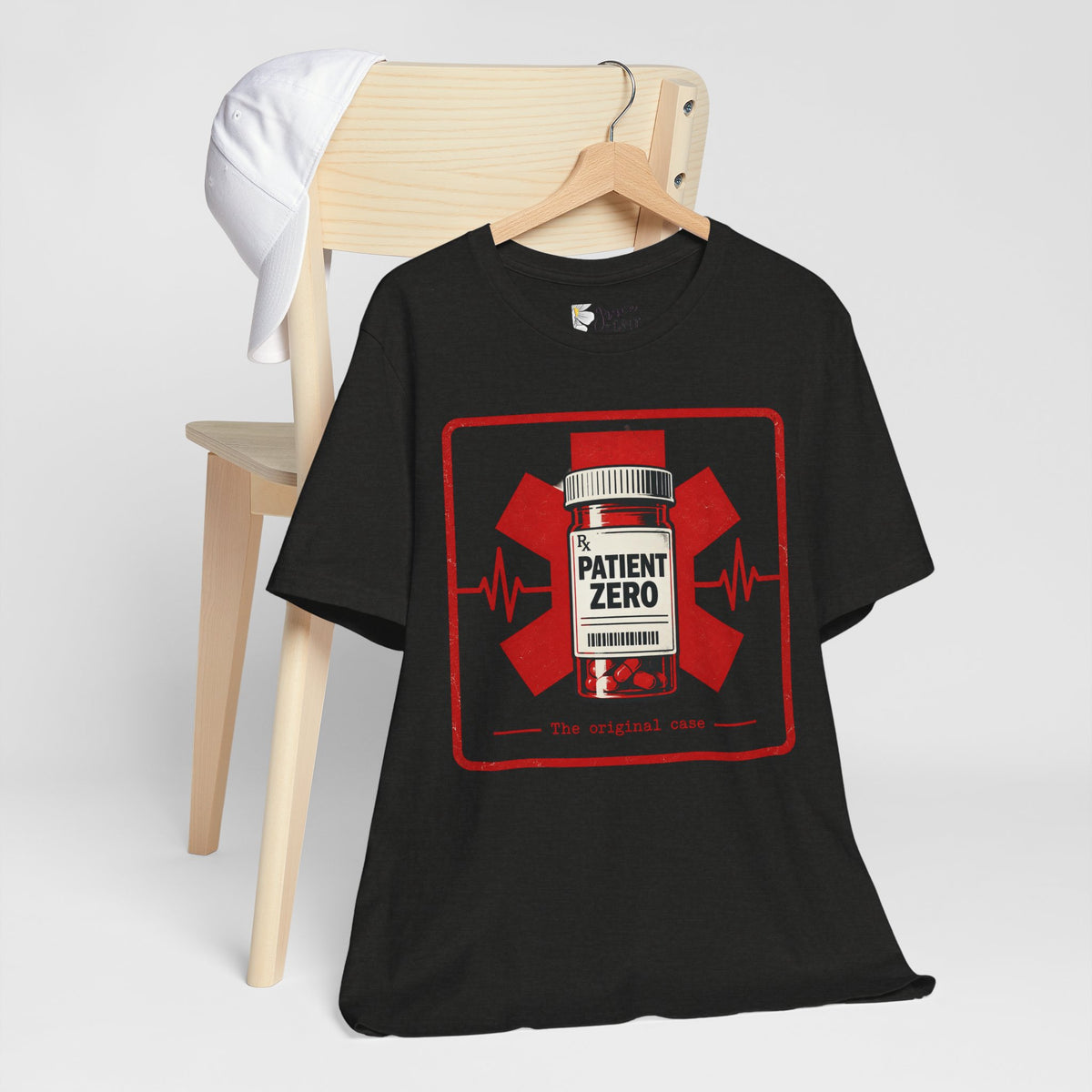 Patient Zero Tee – Medical Biohazard Pill Bottle Graphic T-Shirt