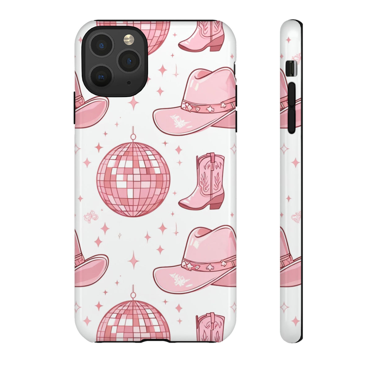 Pink Cowboy Boots & Disco Balls Tough Phone Case