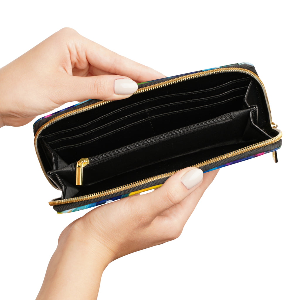 Colorful Floral Zipper Wallet