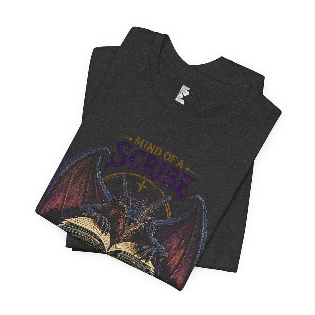 Scribe Dragon Rider T-Shirt — "Mind of a Scribe, Heart of a Dragon Rider" Fantasy Tee