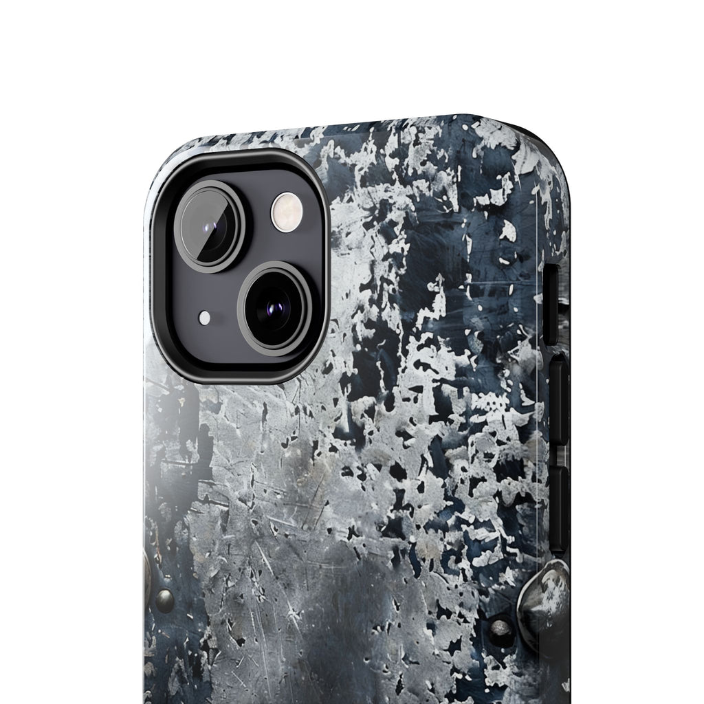 Rugged Distressed Metal Phone Case — Industrial Grunge iPhone Cover