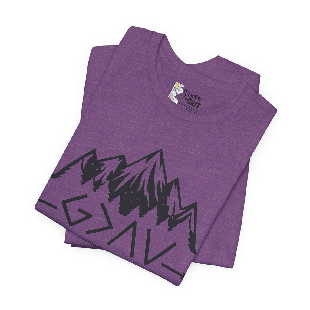 Mountain Camp Tee – Geometric Adventure Graphic T-Shirt