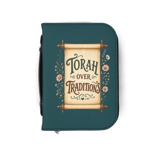 Bible Cover — "Torah Over Traditions" Zippered Book Cover