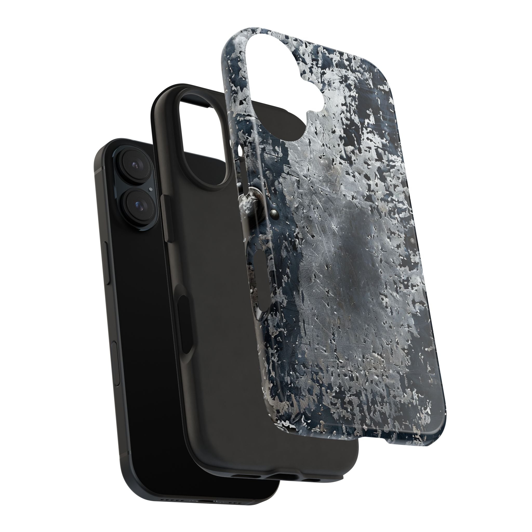 Rugged Distressed Metal Phone Case — Industrial Grunge iPhone Cover
