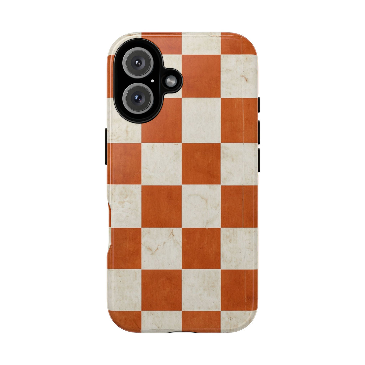 Vintage Orange Checkerboard Tough Phone Case