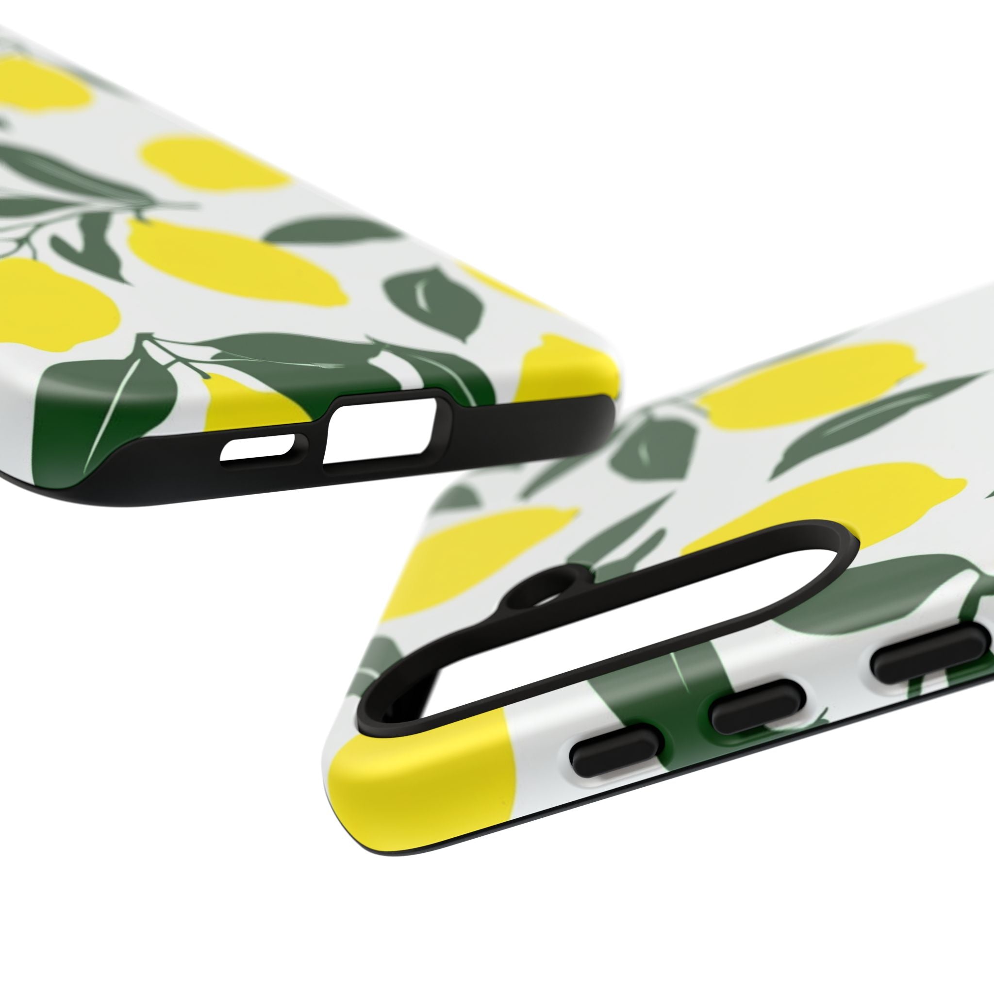 Lemon Pattern Tough Phone Case — Bright Citrus Protective Cover