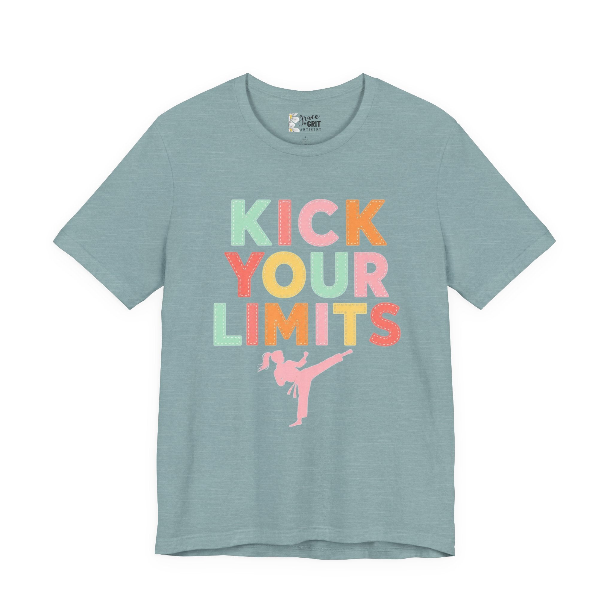 Kick Your Limits T-Shirt | Motivational Martial Arts Graphic Tee