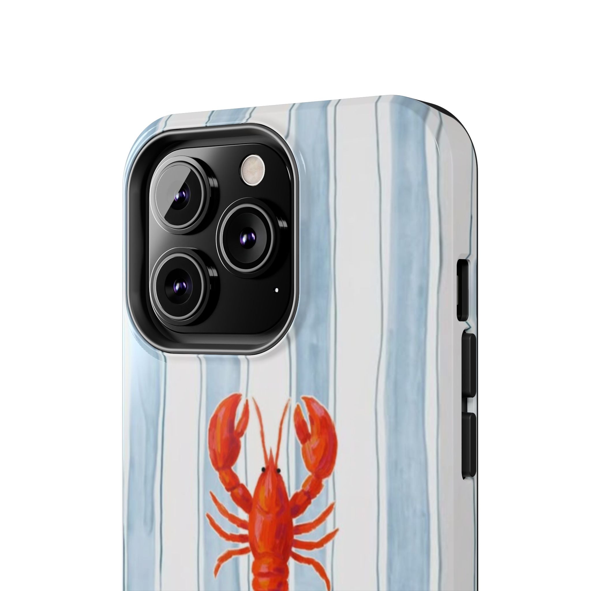 Lobster Stripe Tough Phone Case — Coastal Nautical Protective Cover