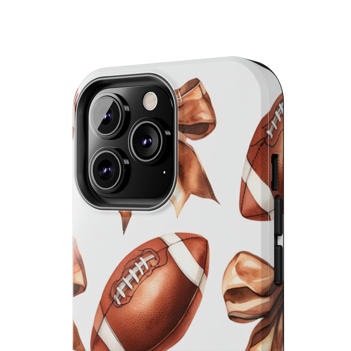 Tough Phone Case – Football & Bow Pattern