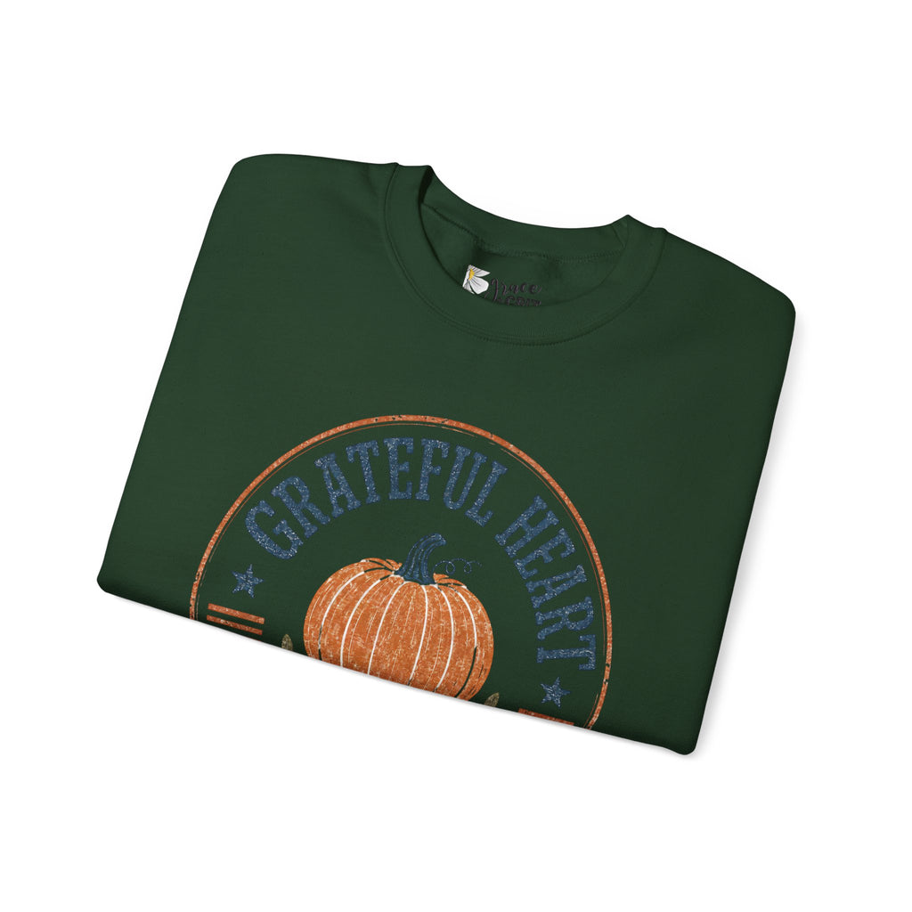 Grateful Heart Pumpkin Sweatshirt – Fall Homeschool Crewneck