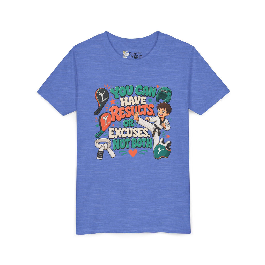 You Can Have Results Or Excuses Not Both Youth Tee | Motivational Kid Shirt