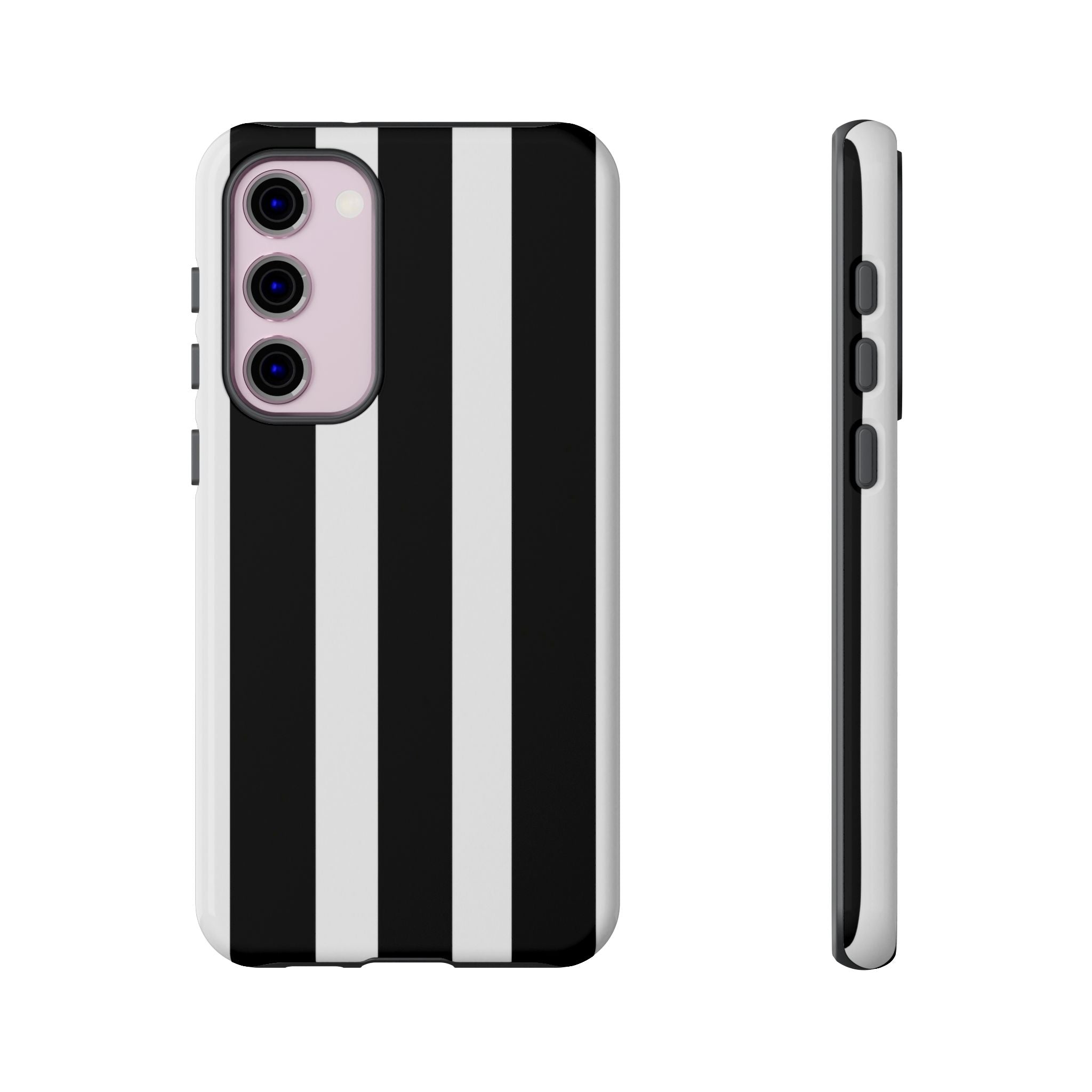 Black & White Vertical Stripe Phone Case — Tough Protective iPhone Cover