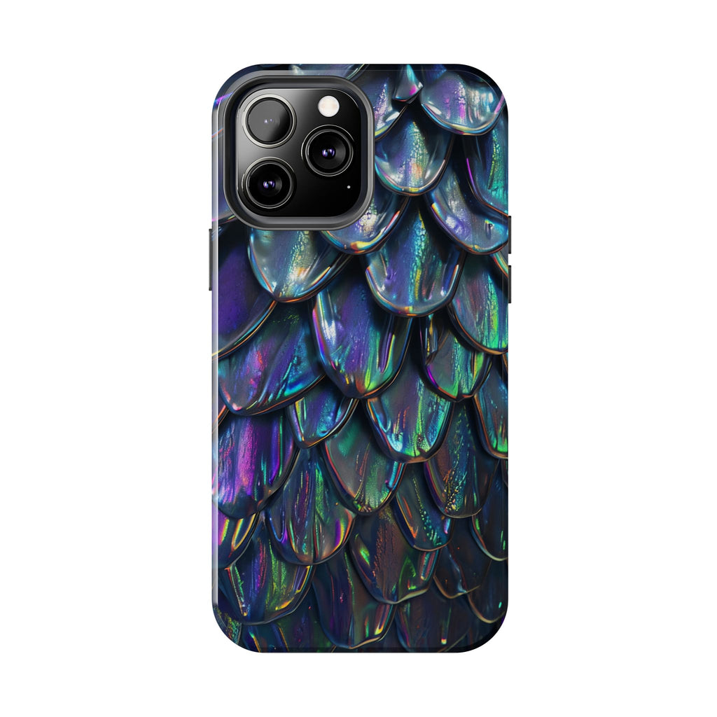 Holographic Mermaid Scale Tough Phone Case — Iridescent Protective Phone Cover