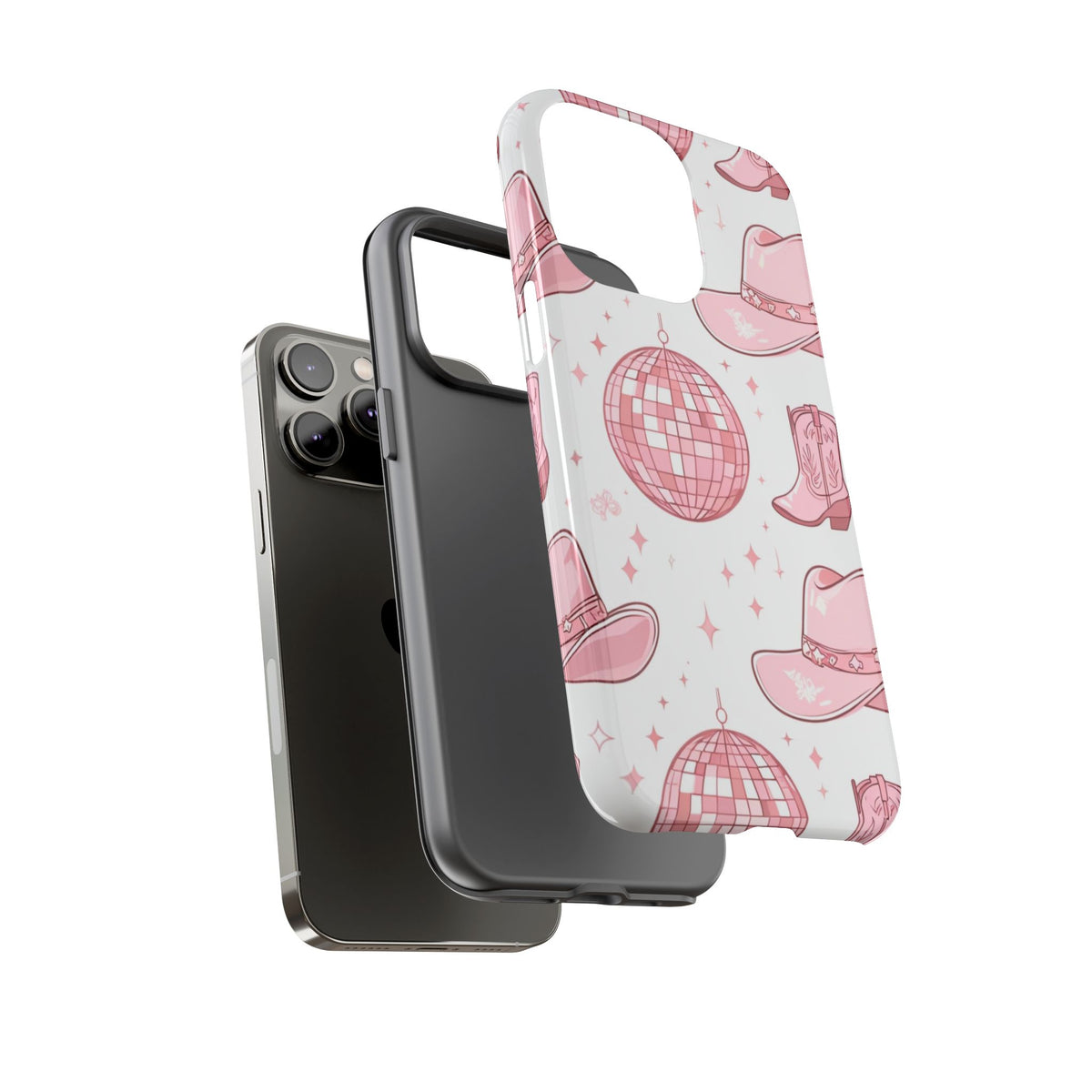 Pink Cowboy Boots & Disco Balls Tough Phone Case