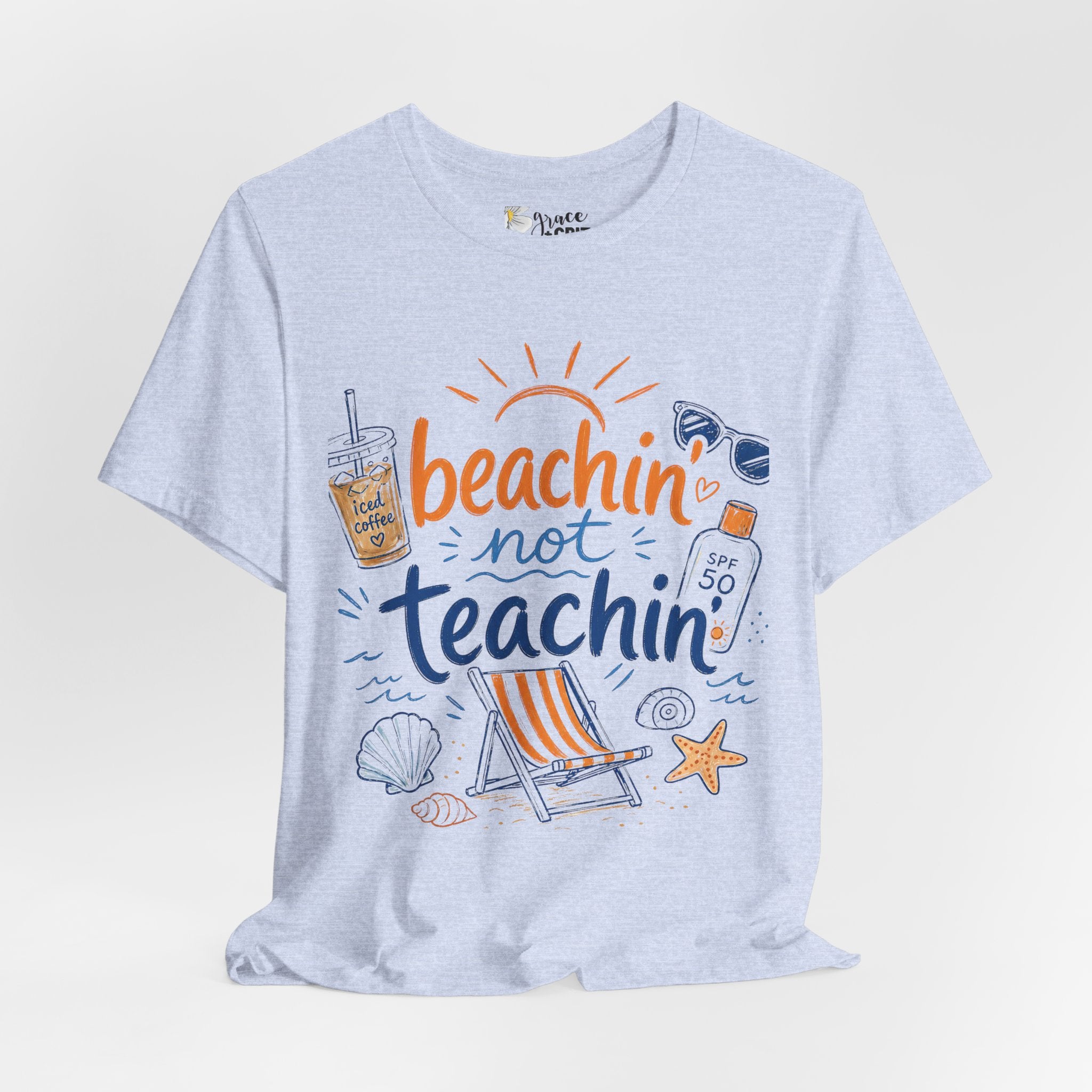 Beachin' Not Teachin' Tee — Summer Teacher Vacation T‑Shirt