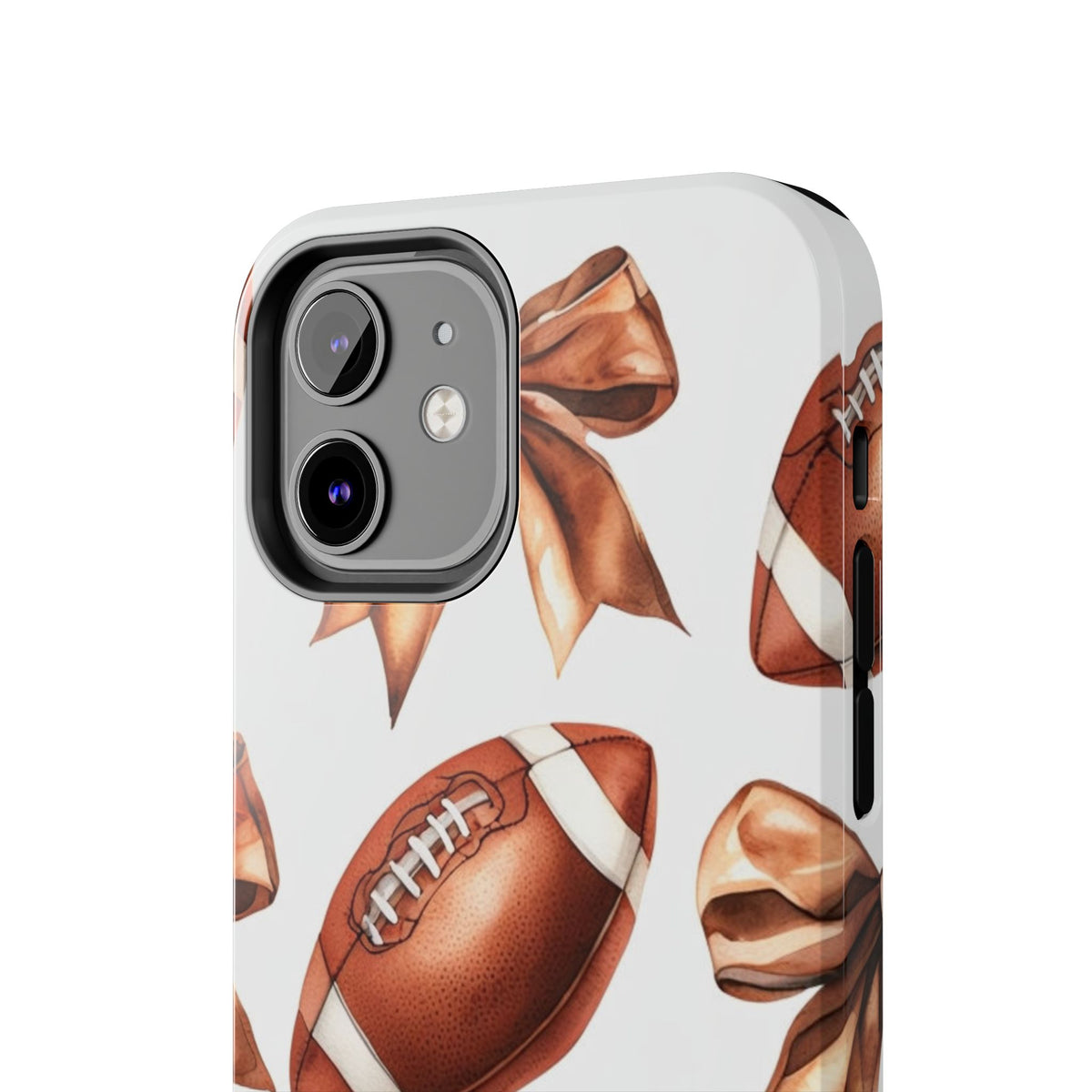 Tough Phone Case – Football & Bow Pattern