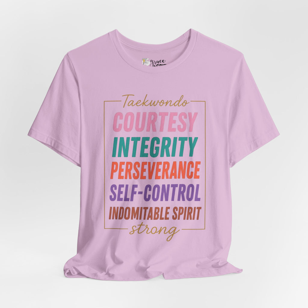 Taekwondo Values COURTESY INTEGRITY PERSEVERANCE tee | Martial Arts Principles T-Shirt