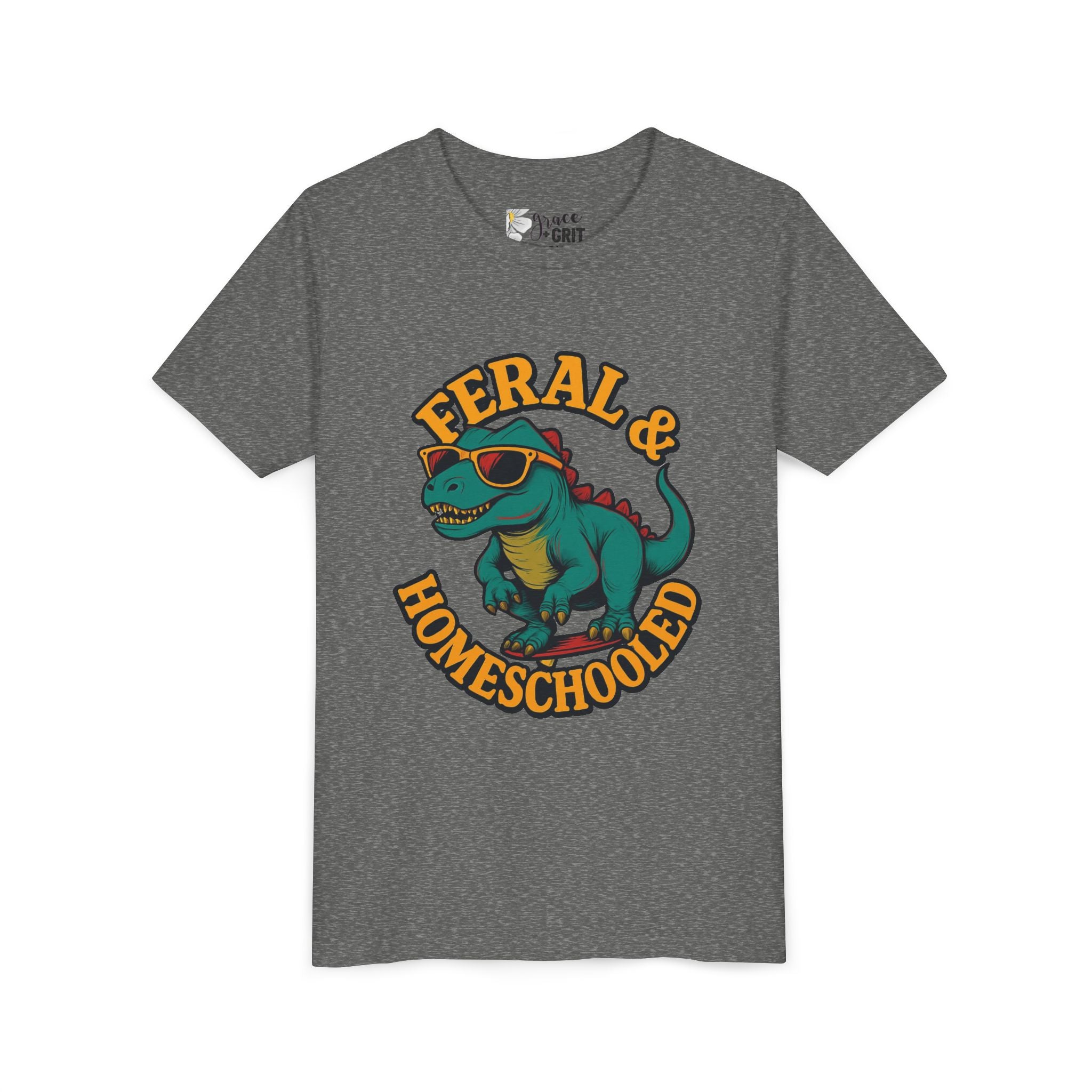 Feral & Homeschooled T-Shirt | Kids Dino Graphic Tee