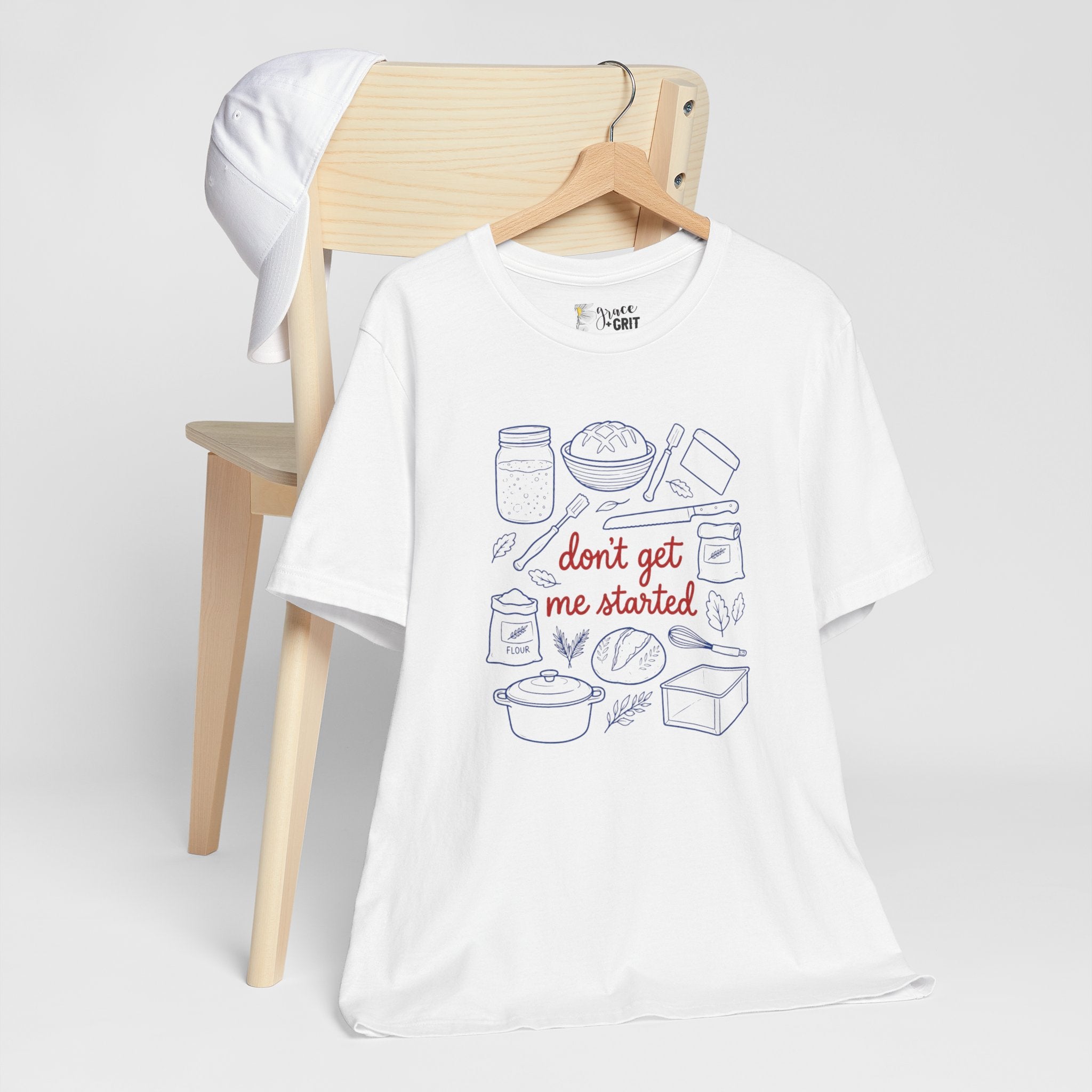 Cooking Tee — "Don't Get Me Started" Kitchen Illustration T-Shirt