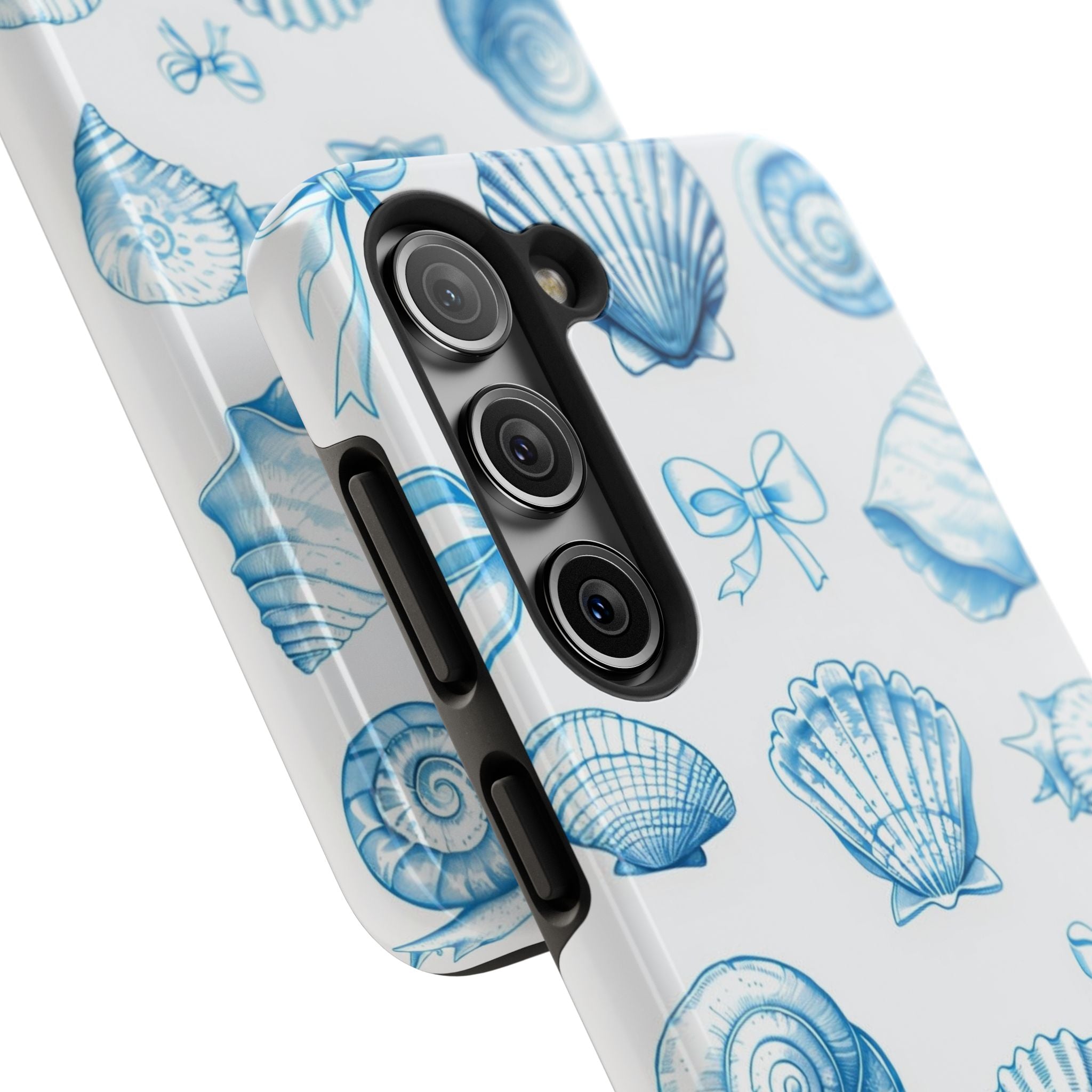 Seashell Blue Tough Phone Case – Coastal Shell Pattern Protective Cover