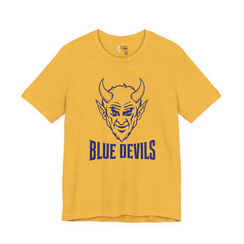 Blue Devils Mascot T-Shirt — Vintage Horned Devil Graphic Tee