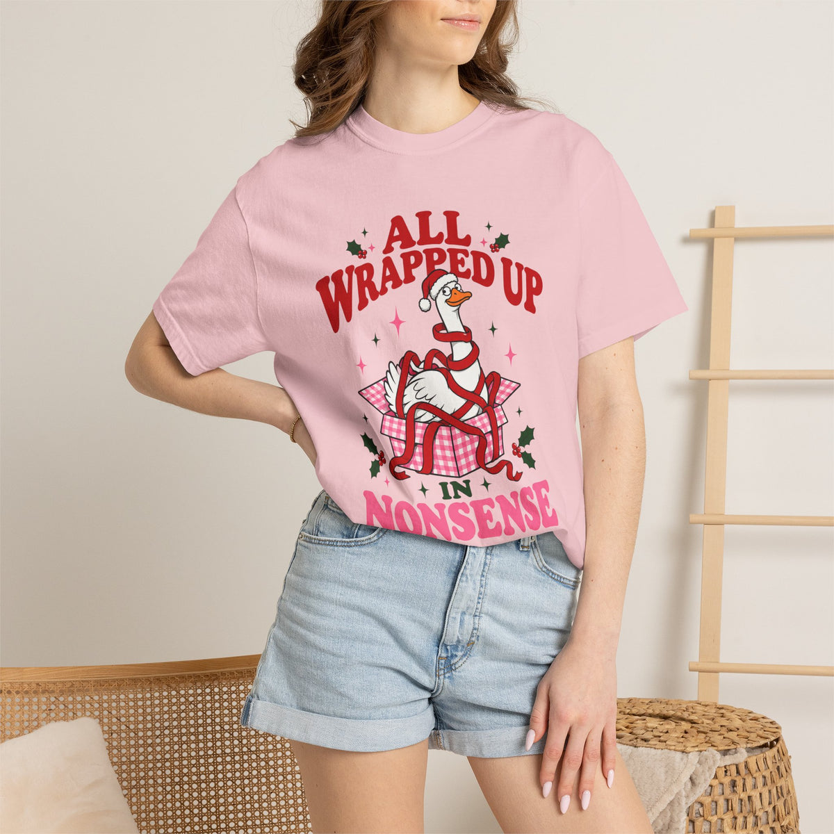 All Wrapped Up in Nonsense Christmas T-Shirt
