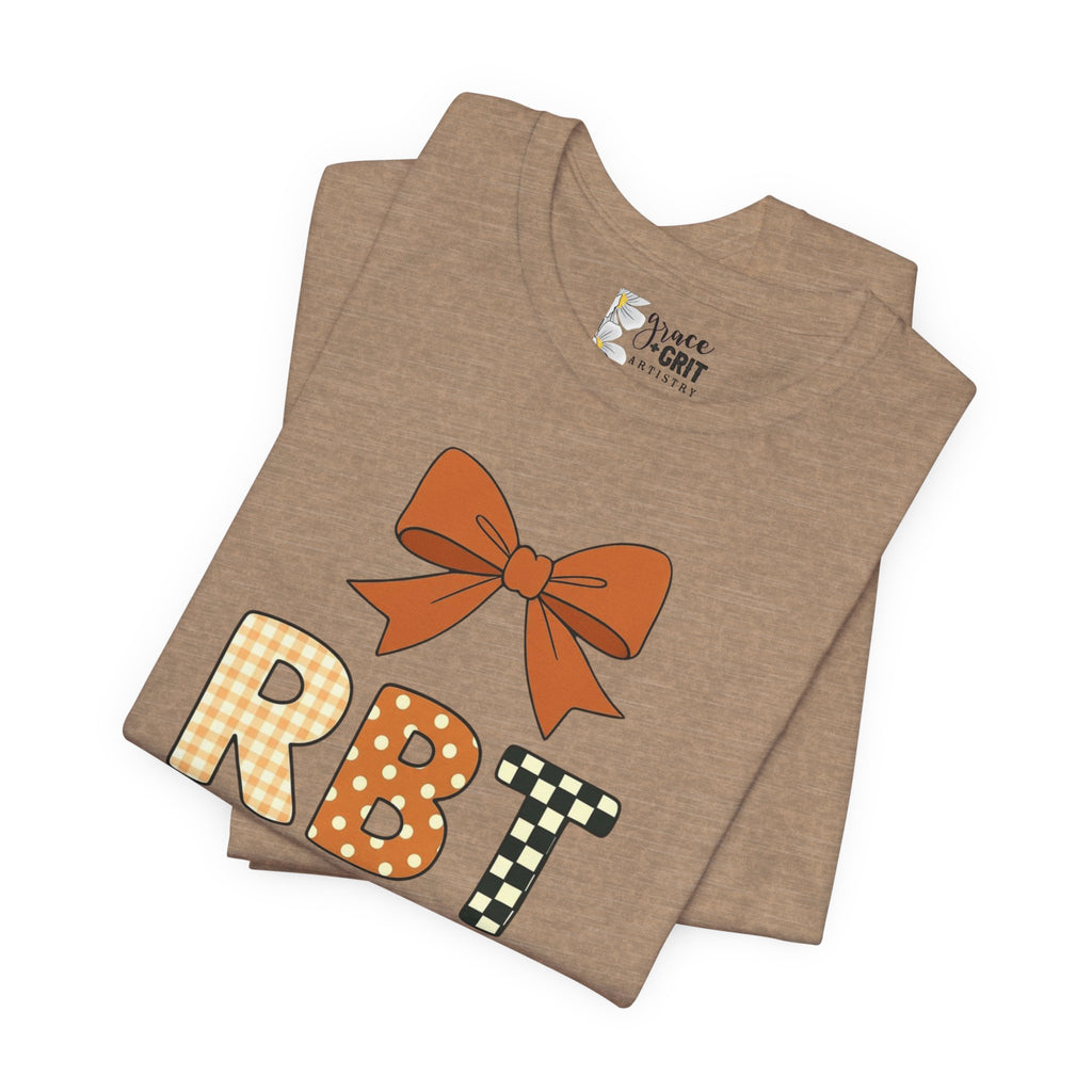 RBT Patch Letters Tee | Bow Monogram Shirt, Checkered & Gingham Initials
